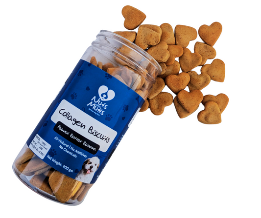 Nuts over Mutts Collagen Biscuit Peanut Butter Banana Flavor For Dogs 400g
