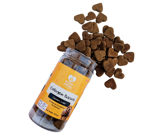 Nuts over Mutts Collagen Biscuit Chicken Liver Flavor For Dogs 400g