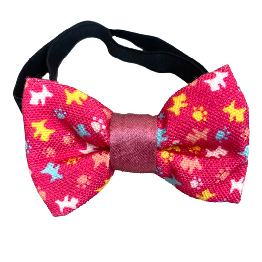 Tails Nation Pink Bow Tie with Strap for Dogs & Cats