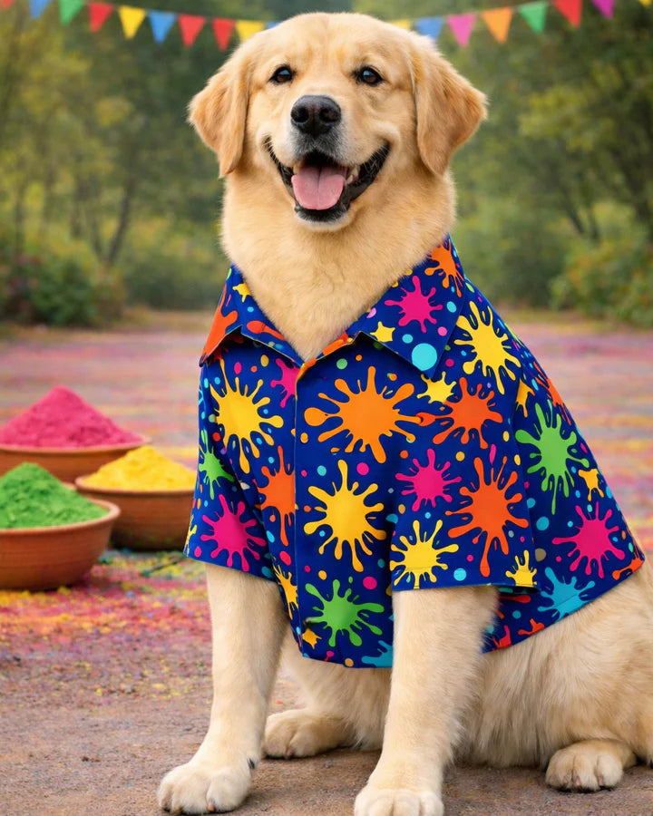 15 Furries Holi Special Colourful Dog Shirt
