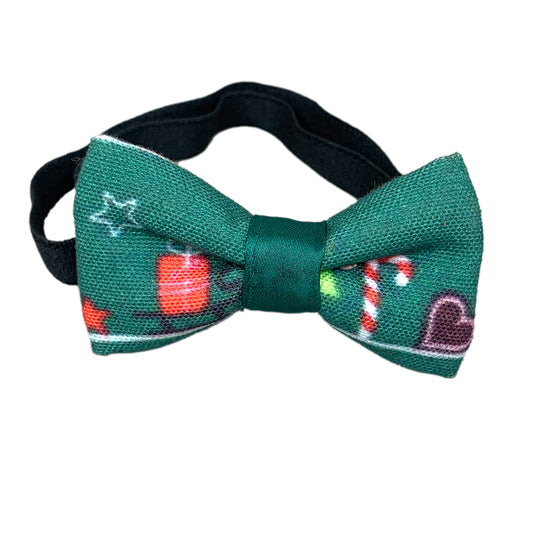 Tails Nation Christmas Bow Tie with Strap for Dogs & Cats