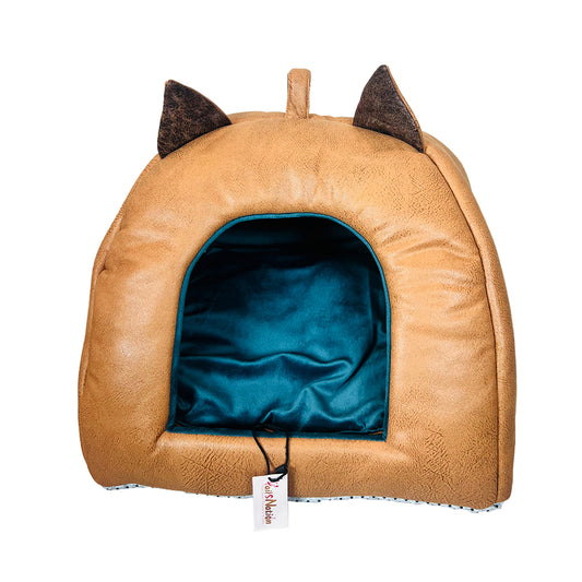 Tails Nation Cat House Brown & Green 40cmx43cm