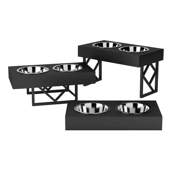 Pawpourri Elevated Adjustable Diner Set For Dogs 3 Sizes