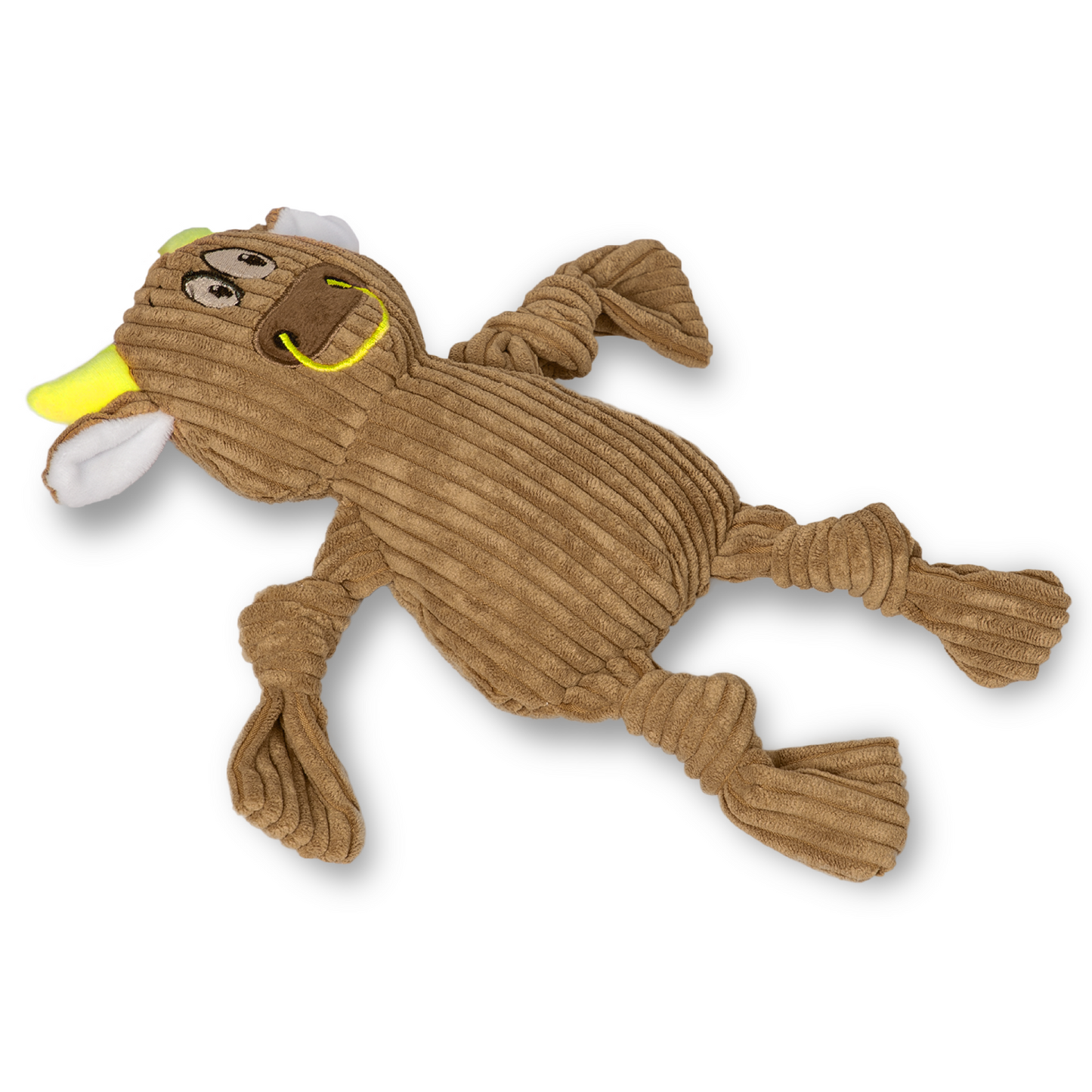 FOFOS Fluffy Cow Brown Dog Toy 30 x 26.5 x 7 cm
