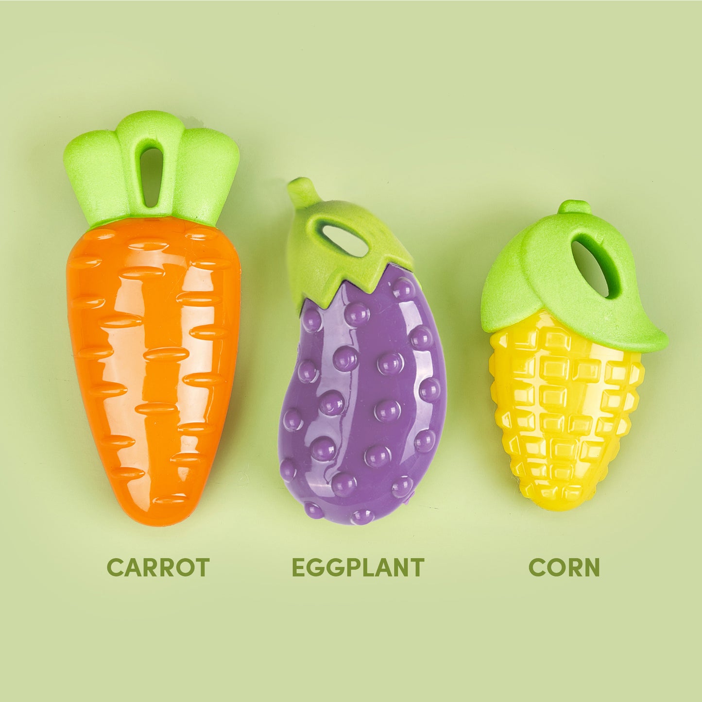 FOFOS Vegi-Bites Eggplant Toy For Dogs 12 x 6 x 4cm Small