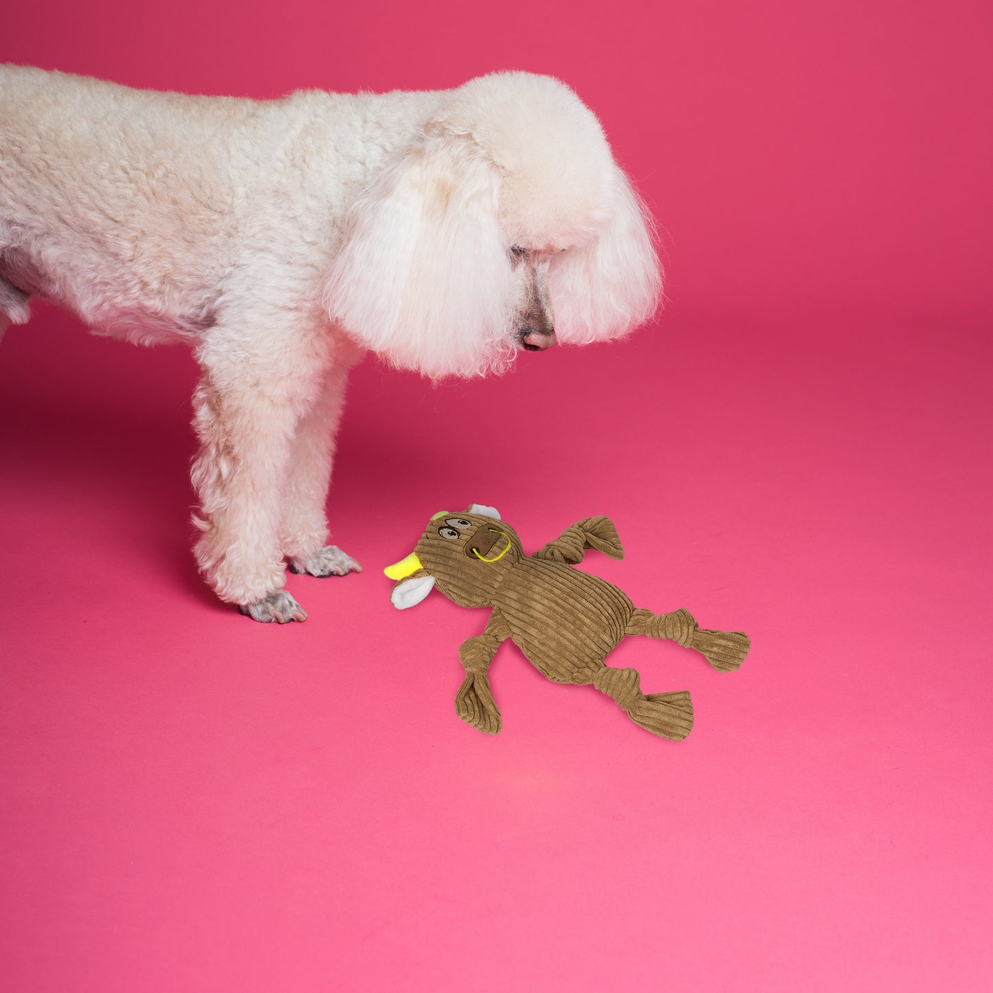 FOFOS Fluffy Cow Brown Dog Toy 30 x 26.5 x 7 cm