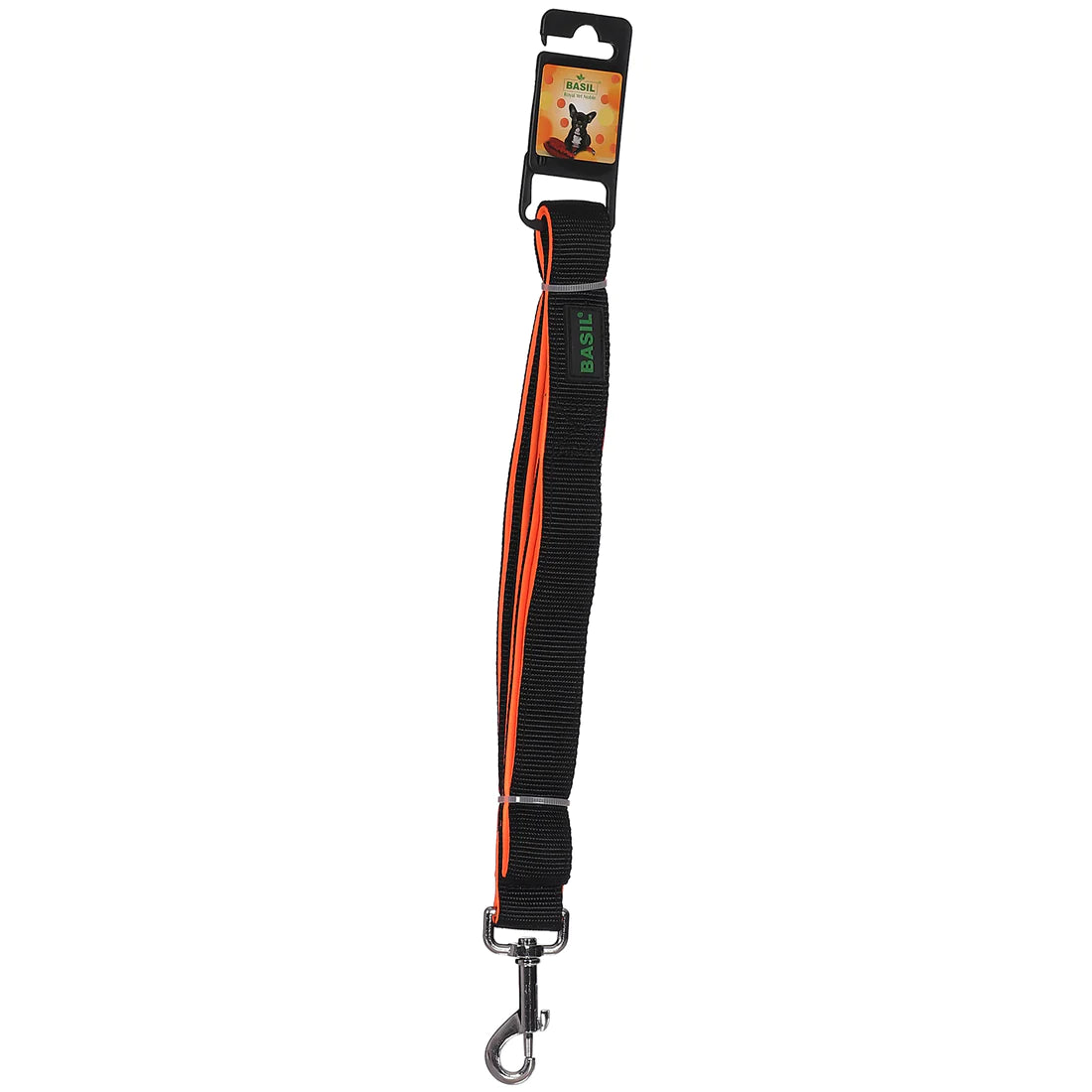 Basil Padded Leash for Dogs & Puppies Black/Orange