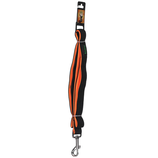 Basil Padded Leash for Dogs & Puppies Black/Orange