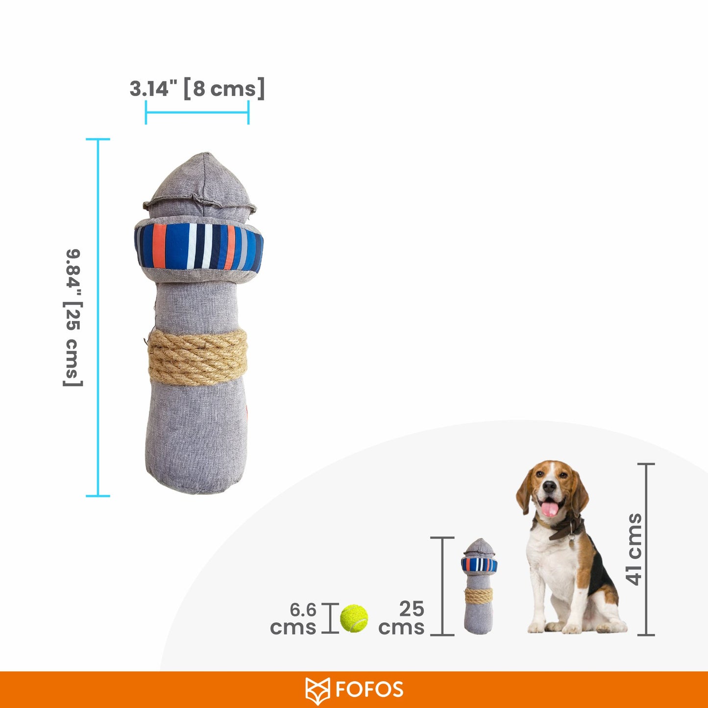 FOFOS SOS Light Small Dog Toy 25 x 8 x 8 cm