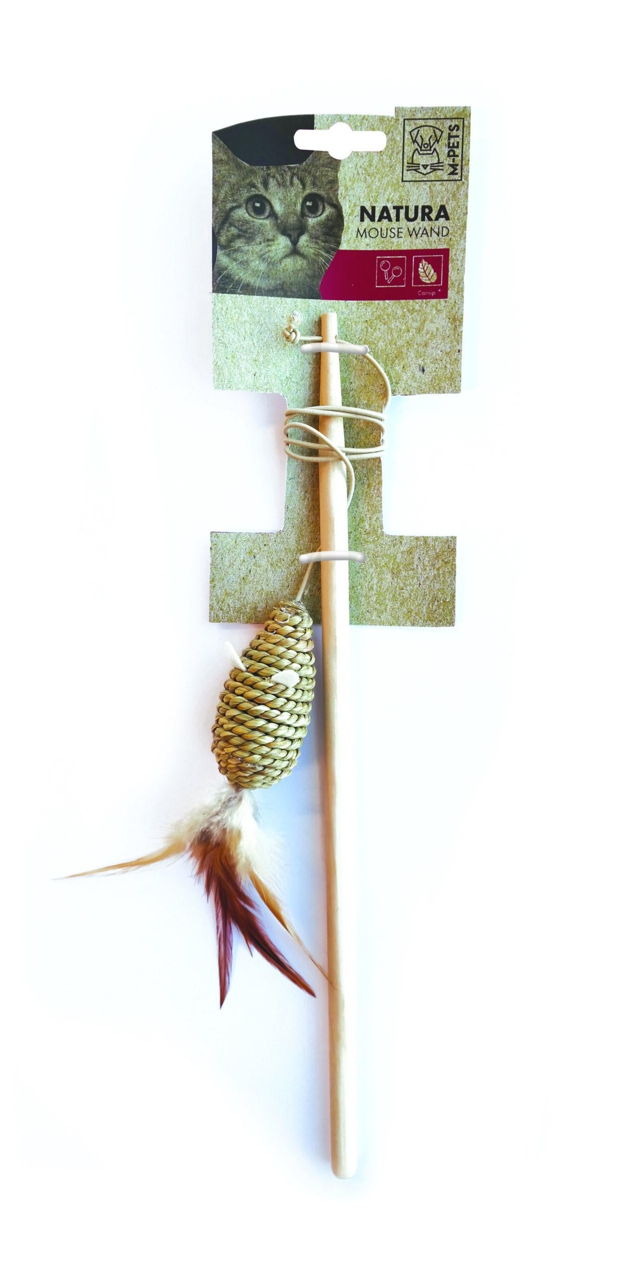 M-Pets Nautra Seagrass Mouse Wand Cat Toy
