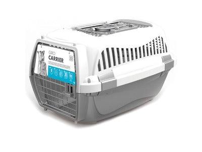M-Pets Giro (22.5") IATA Approved Pet Carrier Medium l Holds Up To 9kg Grey & White