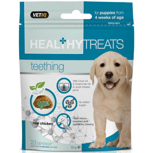 VETIQ Healthy Treats Teething Treat For Puppies With Real Chicken 50g (Pack of 2)