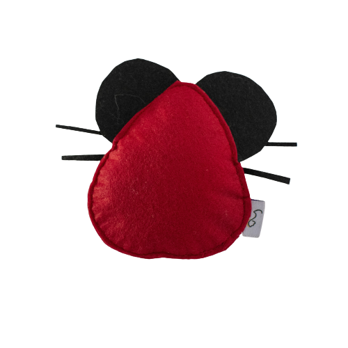 Hriku Catnip Toy Mooshak Mouse Red M