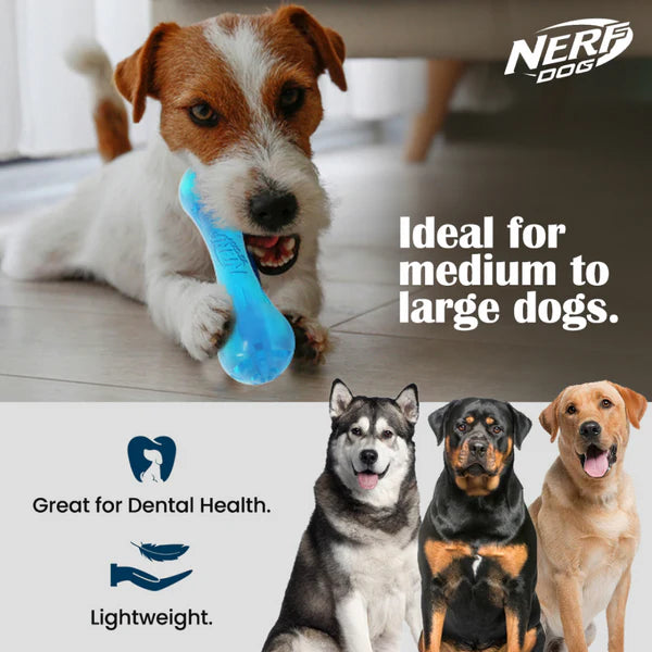 Nerf Regular TPR Bone Transparent Light Blue 17.78cm