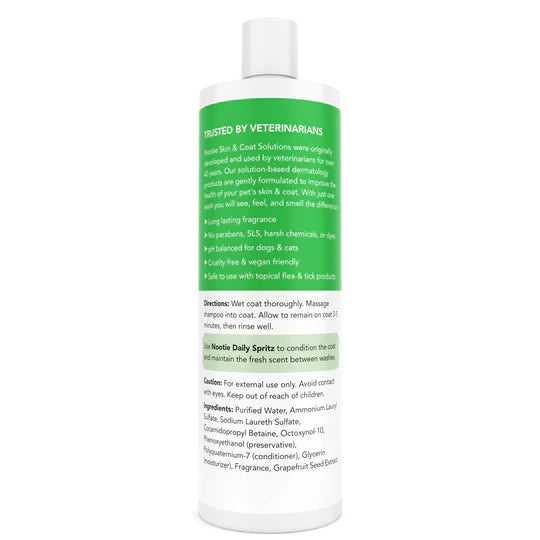 Nootie Hypoallergenic Grapefruit Seed Extract Coconut Lime Verbena Shampoo For Dogs & Cats 473ml