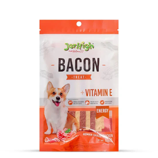 Jer high Chicken Bacon Dog Treat 100g