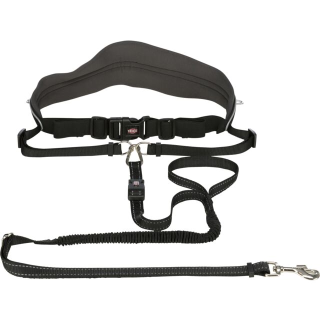 Trixie waist Belt with Leash Wide Neoprene Padded Belt 70-120cm/12cm Leash