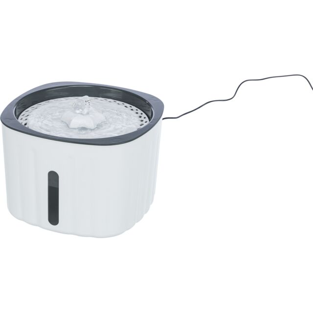 Trixie Drinking Fountain Flower White/Grey For Dog & Cats 2L 18.5x13x18.5cm