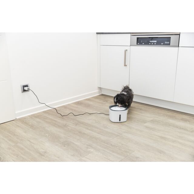 Trixie Drinking Fountain Flower White/Grey For Dog & Cats 2L 18.5x13x18.5cm