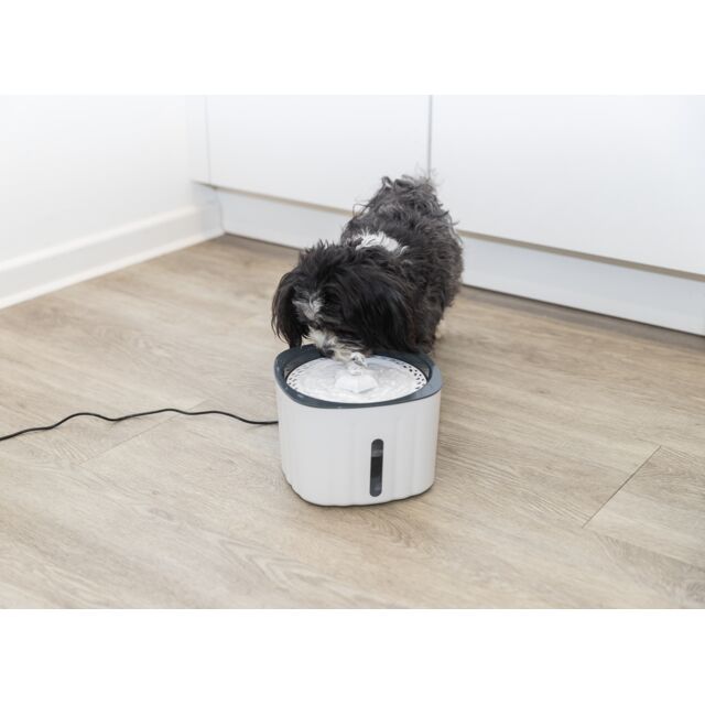 Trixie Drinking Fountain Flower White/Grey For Dog & Cats 2L 18.5x13x18.5cm