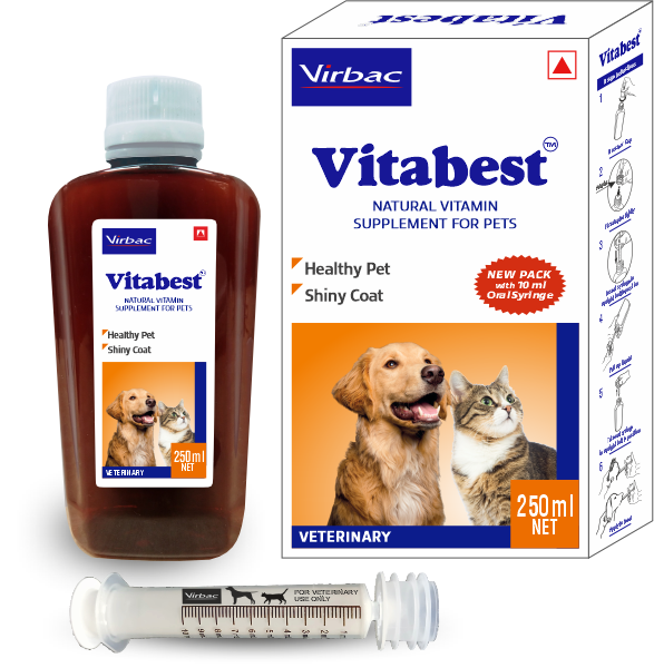Virbac Vitabest Vitamin Syrup for Dogs & Cats 250ml