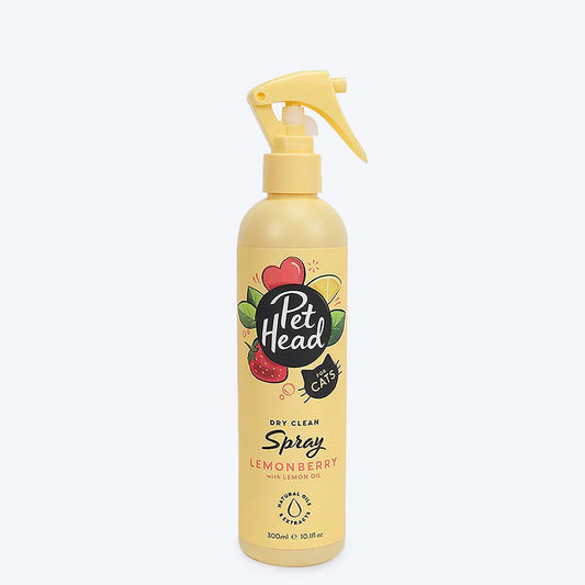 Pet Head Dry Clean Spray Lemon Berry with Lemon Oil For Cats 300ml