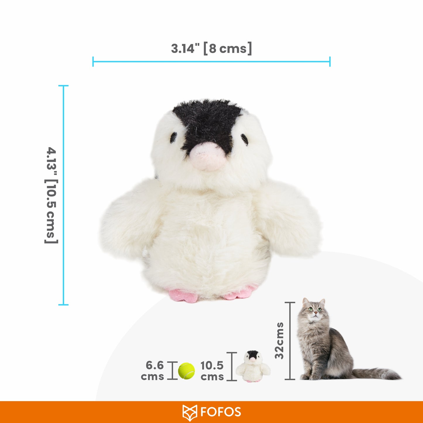 FOFOS Swinging Penguin Dog Toy 10.5x7x8cm