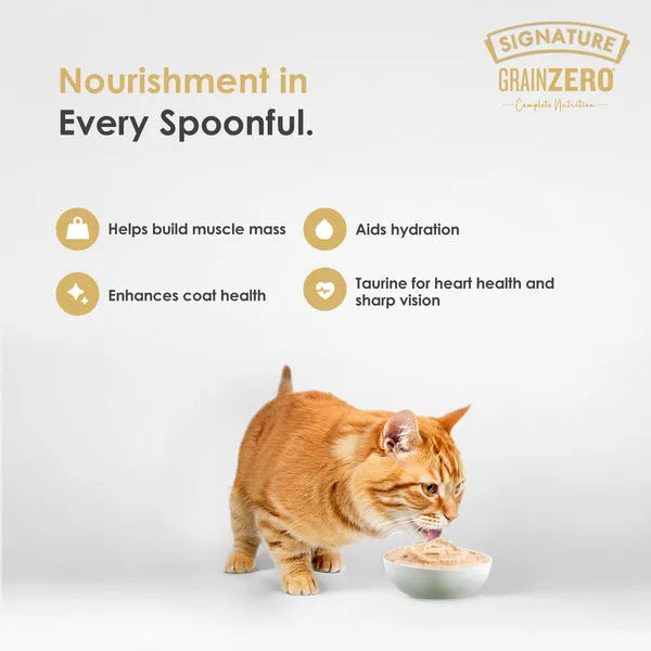 Signature Grain Zero Ocean Fish Mousse Adult Cat Wet Food 80g (5+1) Buy 5 Get 1 Free