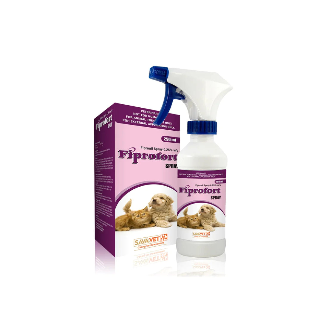 Sava Vet Fiprofort Tick & Flea Control Spray For Dogs & Cats 250ml