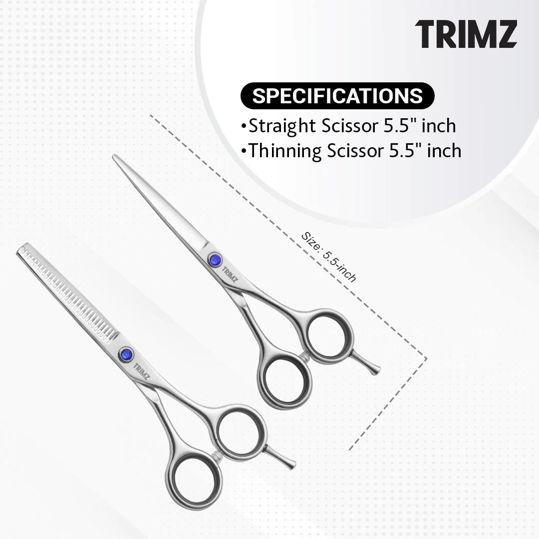 Trimz Scissor Set of Two 5.5 Sparking Silver
