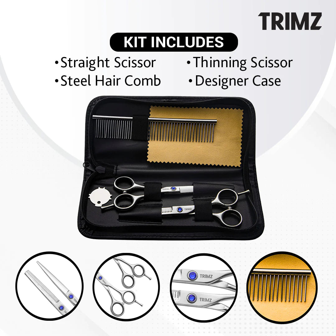 Trimz Scissor Set of Two 5.5 Sparking Silver