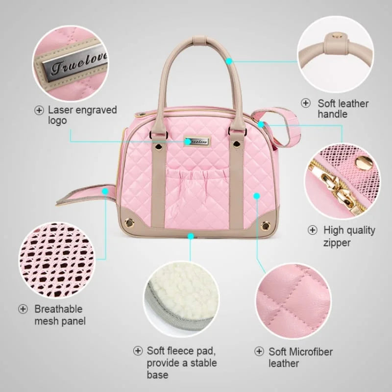 Truelove Chic Pet Travel Handbag For Cats & Puppies