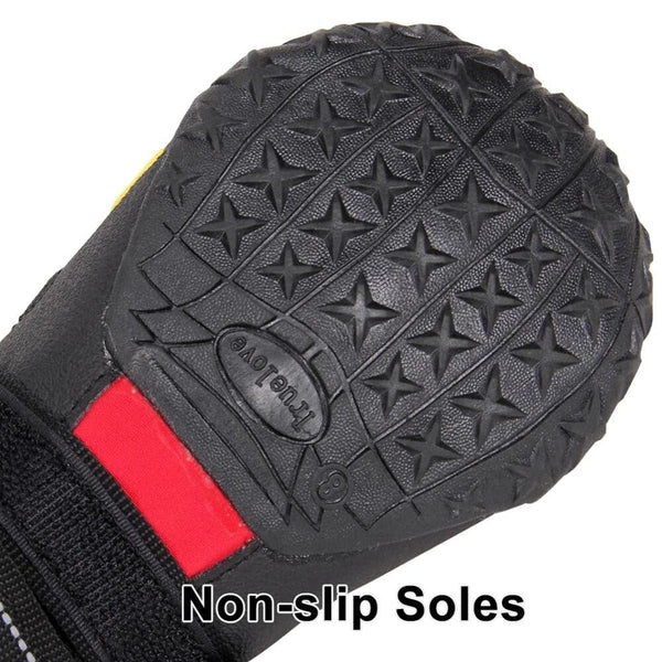 Truelove Waterproof Anti-Slip Boots for Dogs - Red (Set of 4)