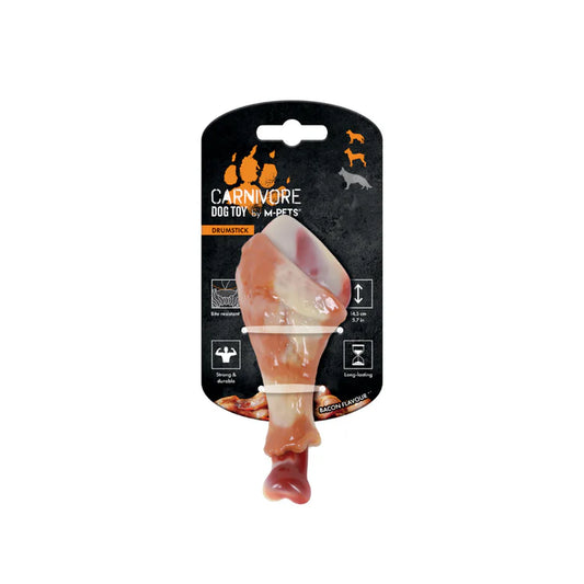 M-PETS Carnivore Drumstick Bacon Scent Dog Toy