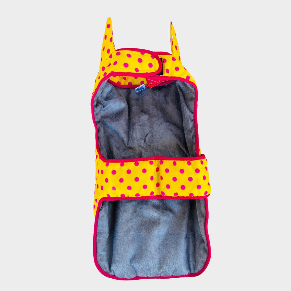 Caninkart Printed Jacket For Your Furry Friend - Yellow Polka Dots
