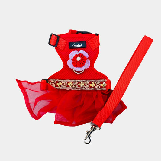 Caninkart Princess Harness For Cat & Pup Red