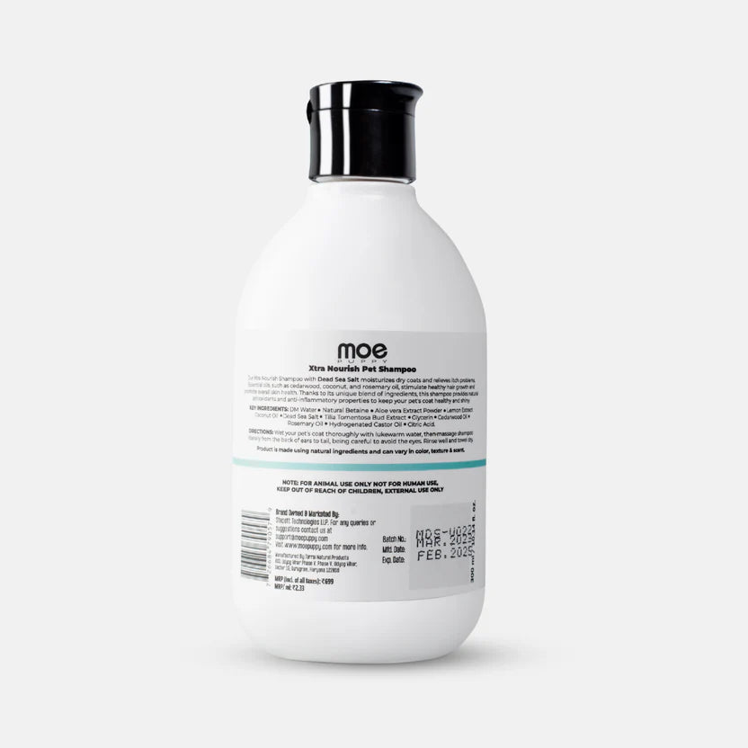 Moe Puppy Xtra Nourish Cruelty Free and Plant Based Formula Shampoo For Dogs and Cats 300ml