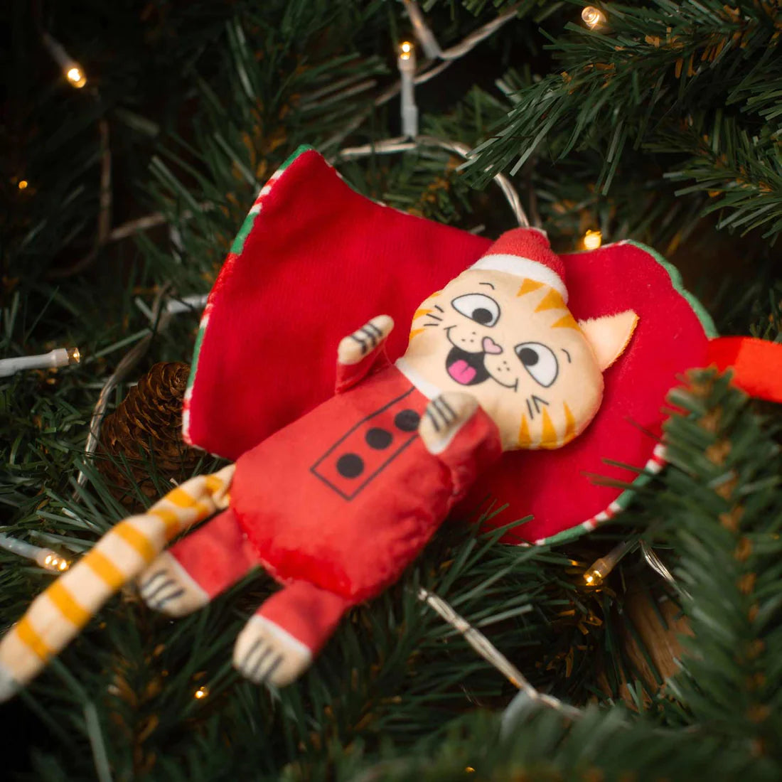 Kong Christmas Collection Holiday Pull-A-Partz Present Cat Toy 3.86x9.62x20.32cm