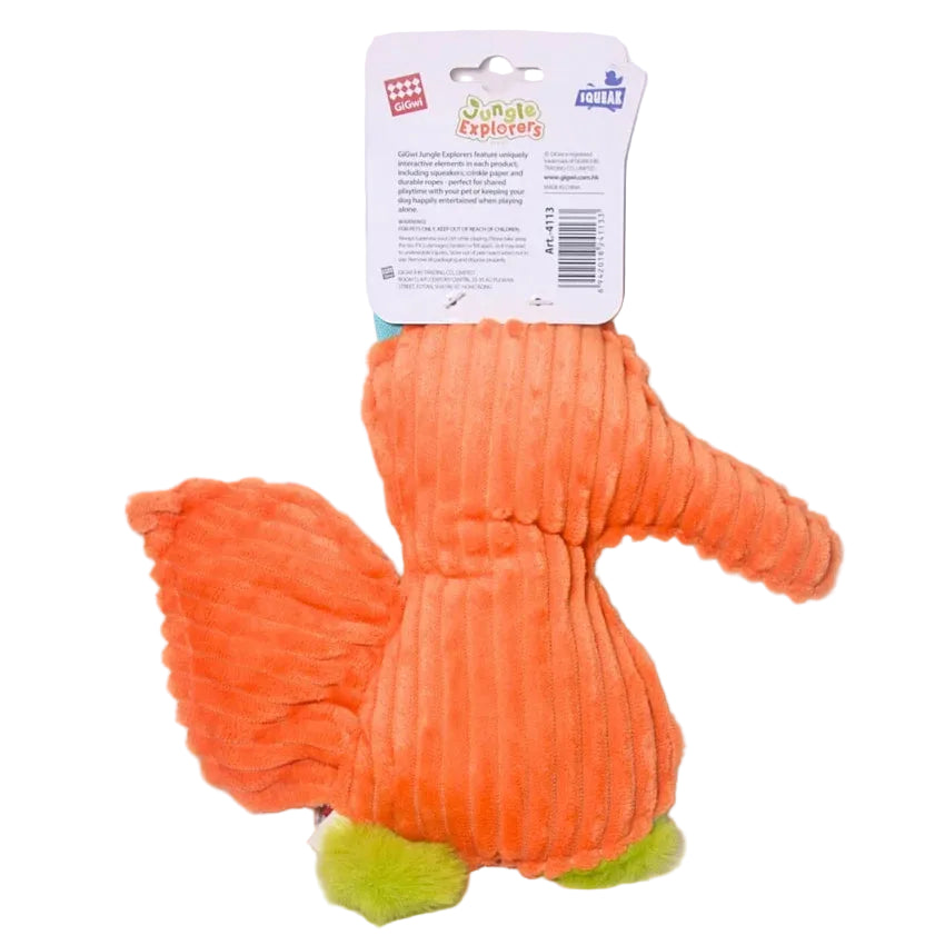 Gigwi Jungle Explorers Wolf Squeaky Dog Toy