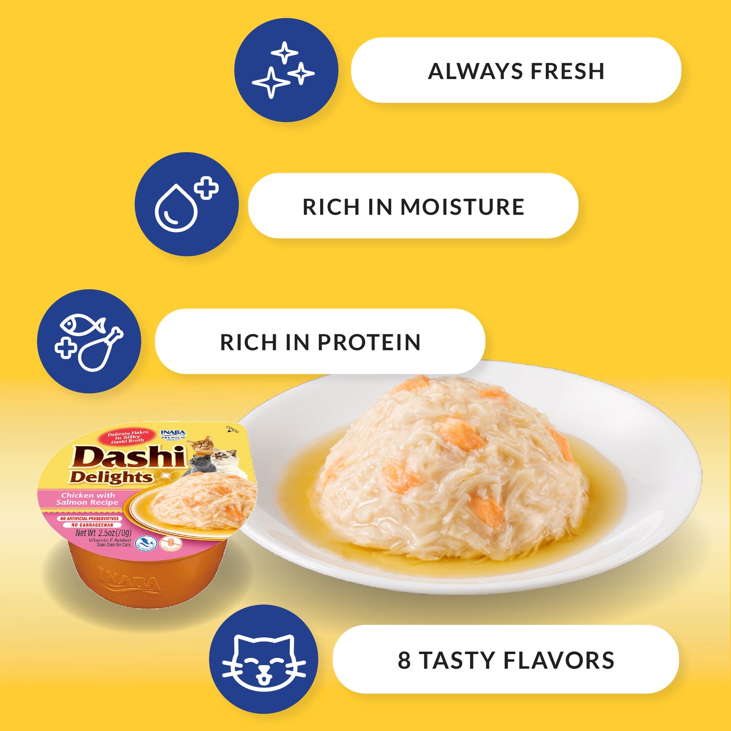 Inaba Dashi Delight Chicken with Tuna & Recipe Cat Treat 70g