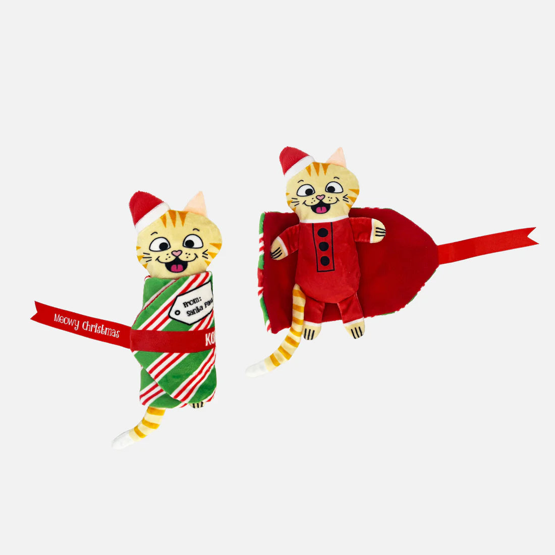 Kong Christmas Collection Holiday Pull-A-Partz Present Cat Toy 3.86x9.62x20.32cm