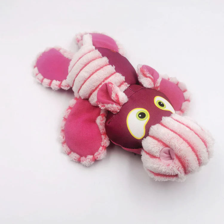 Nutra Pet The Glowing Hippo Plush & Squeaker Dog Toy