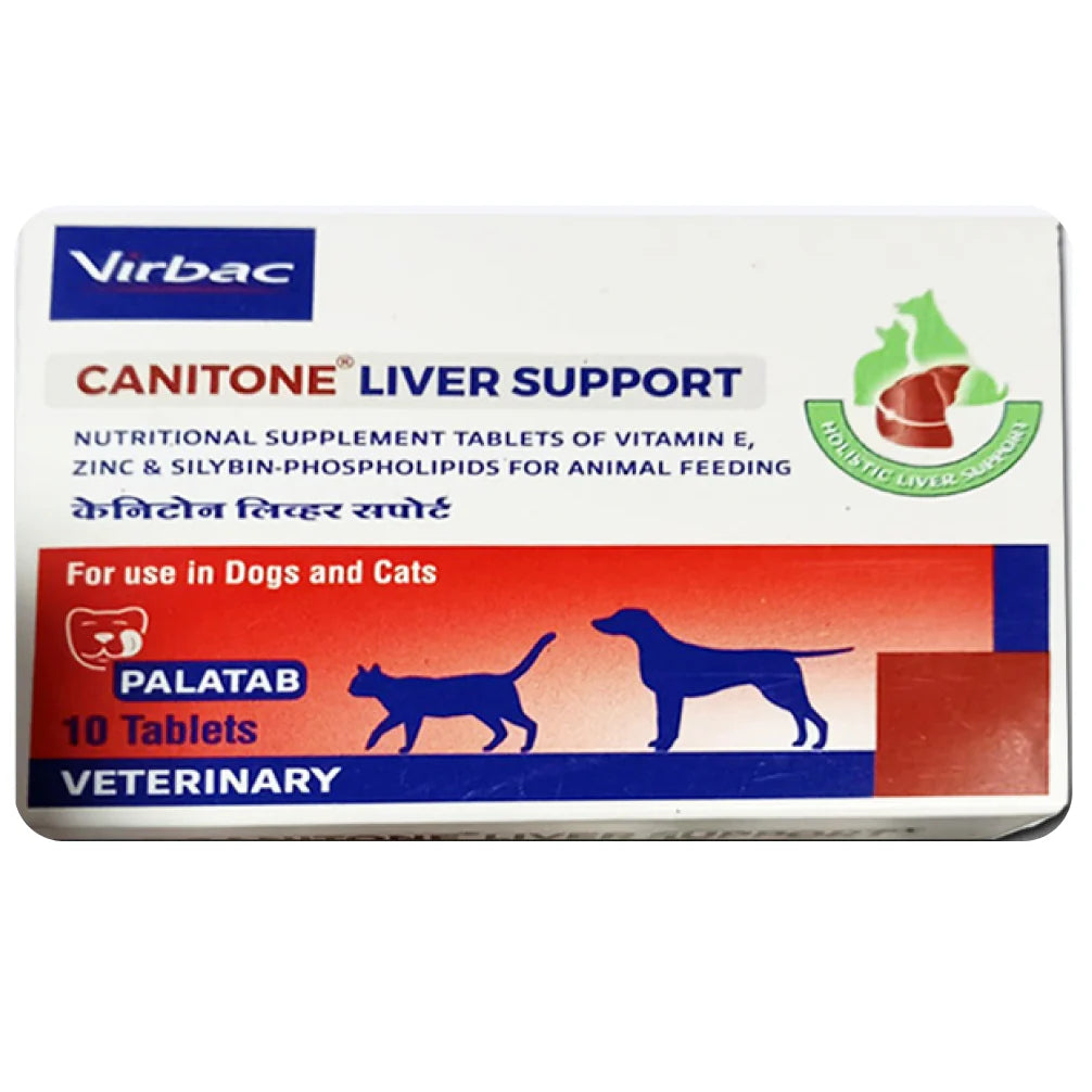 Virbac Canitone Liver Support Tablets for Dogs & Cats 10 Tablets