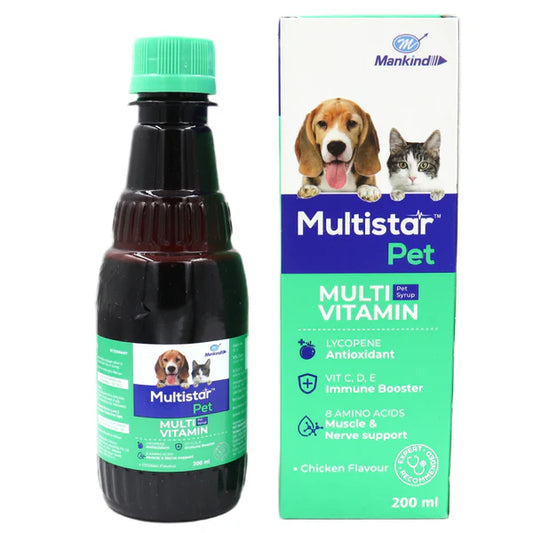 Mankind Multistar Multivitamin Syrup for Dogs & Cats 200ml