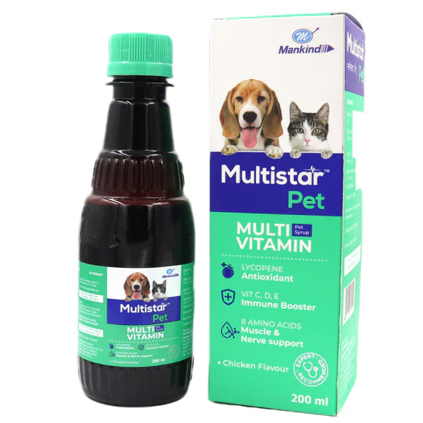 Mankind Multistar Multivitamin Syrup for Dogs & Cats 200ml