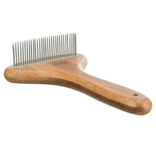 Trixie Short Hair Coat Untangler Comb Bamboo/Metal  For Dogs 10x17cm