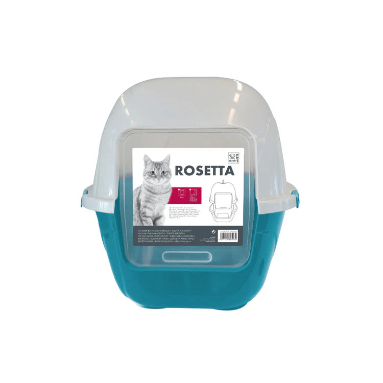M-Pets Rosetta Cat Litter Box Blue M 62 x 53 x 56 cm