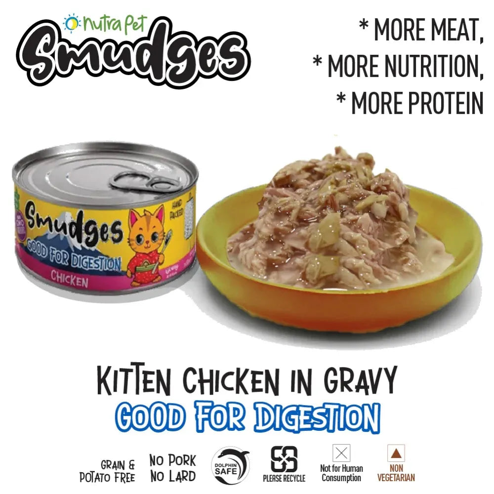 Smudges Good For Digestion Chicken in Gravy Kitten Wet Food 60g