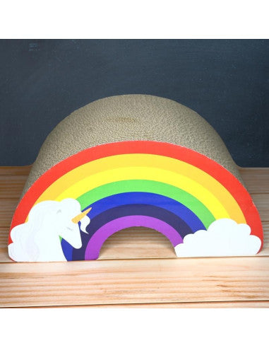 Tails Nation Cat Cardboard Scratcher Big Rainbow 40cmx21cmx20cm