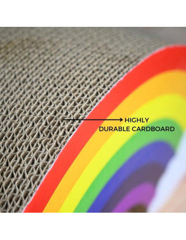 Tails Nation Cat Cardboard Scratcher Big Rainbow 40cmx21cmx20cm